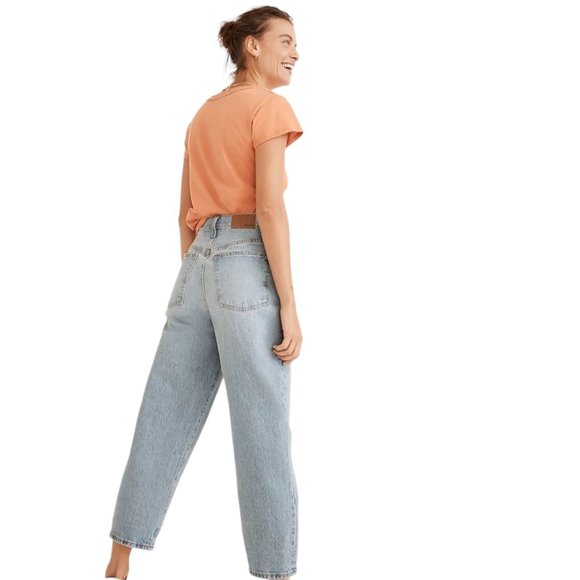 NEW Madewell Straight Leg Whistler Wash Balloon Crop Denim Jean - Picture 3 of 9